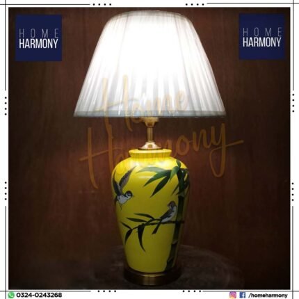 Medium Yellow Bird Table Lamp (Pair)